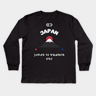 Japanese Pride, Fall seven times stand up eight Kids Long Sleeve T-Shirt